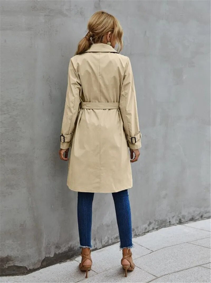 Damen Trenchcoat Stilvoll Wasserfest
