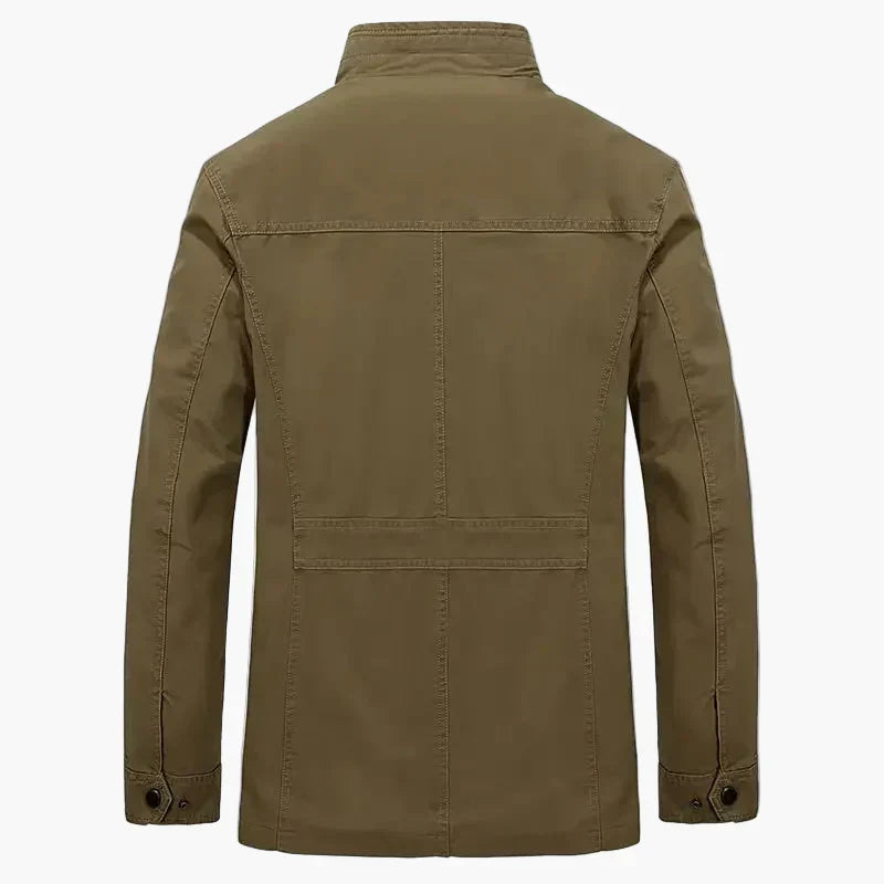 Herren Freizeitjacke Stehkragen Multitaschen Lässig Outdoor