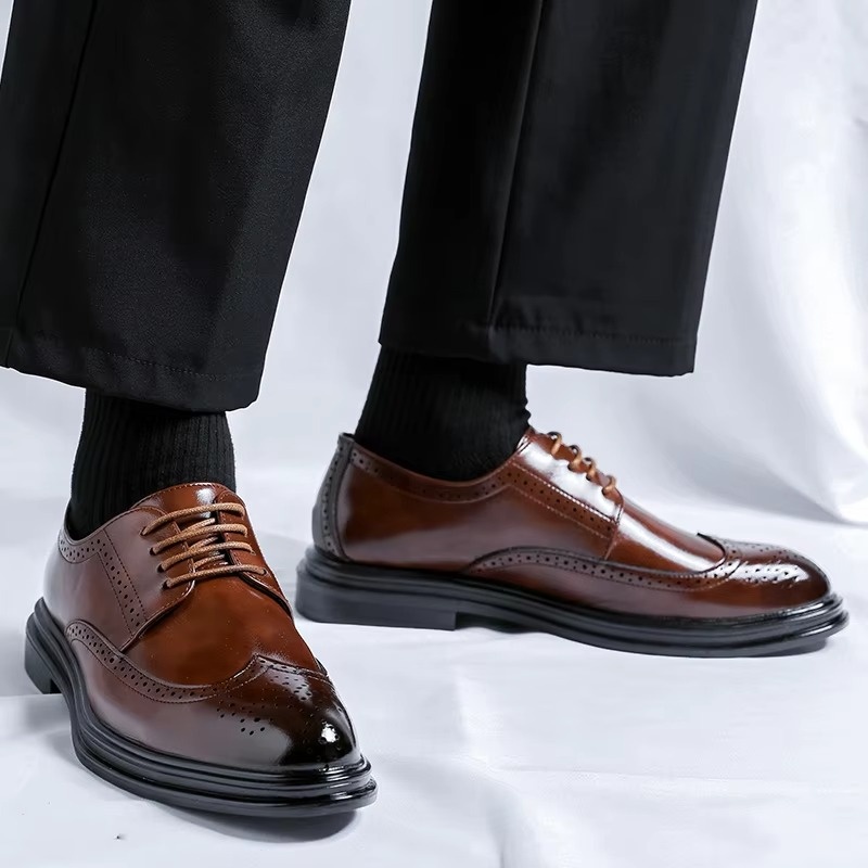 Herrenschuhe Klassisch Flügelspitze e Business Schuhe