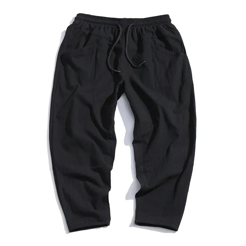 Herrenhose Bequem Straight Fit Baumwolle Dunkelblau