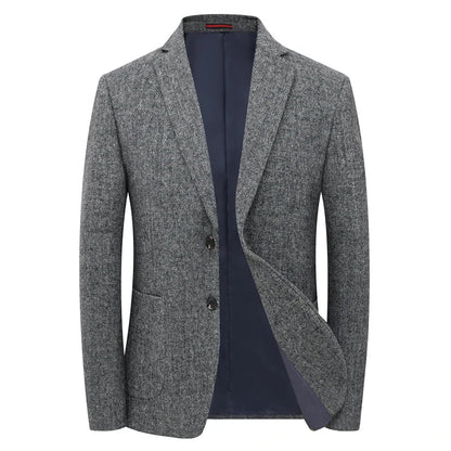 Herren Blazer Slim Fit Grau