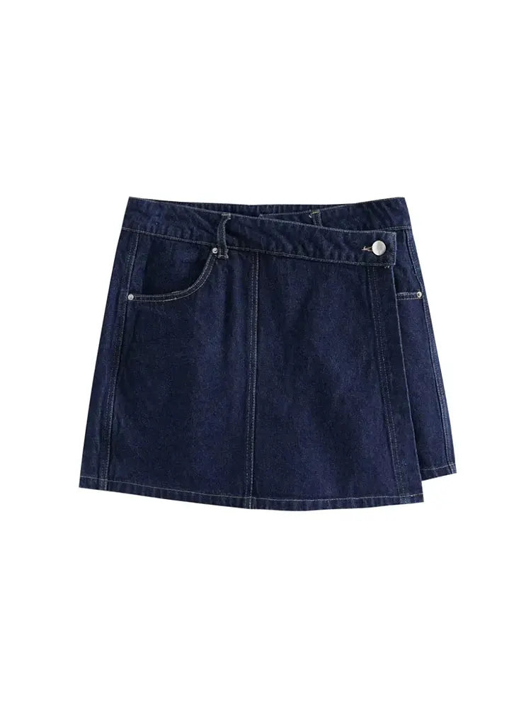 Damen Jeans Set Kurzarmjacke Mini-Rock