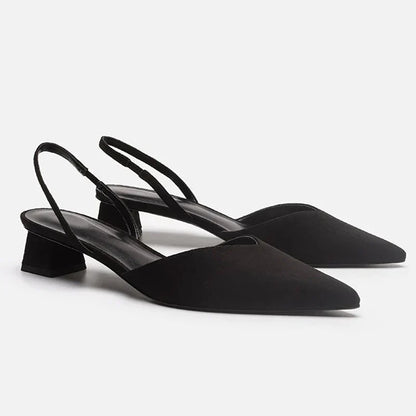 Damen Slingback Schuhe Spitz Absatz