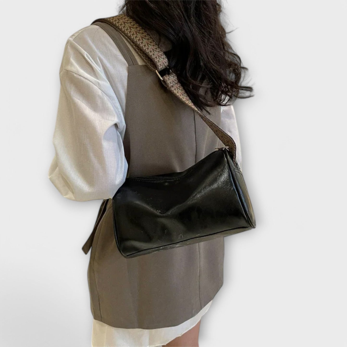 Damen Schultertasche Alltag Ledertasche