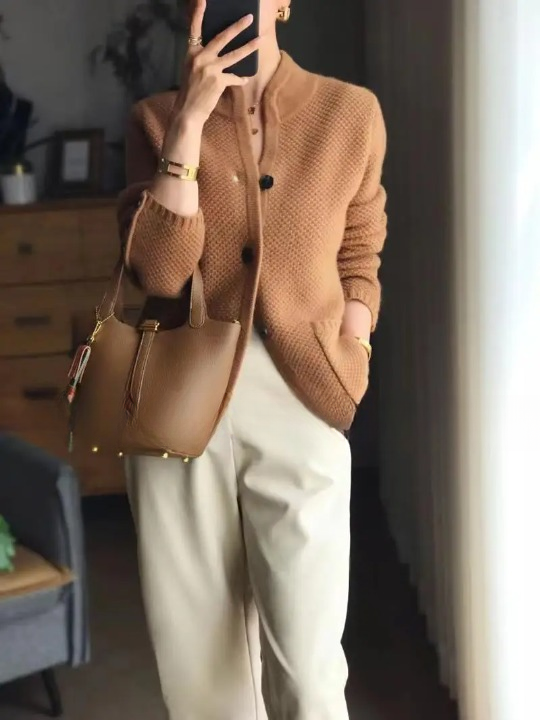 Damen Cardigan Lang Knopfleiste Winter
