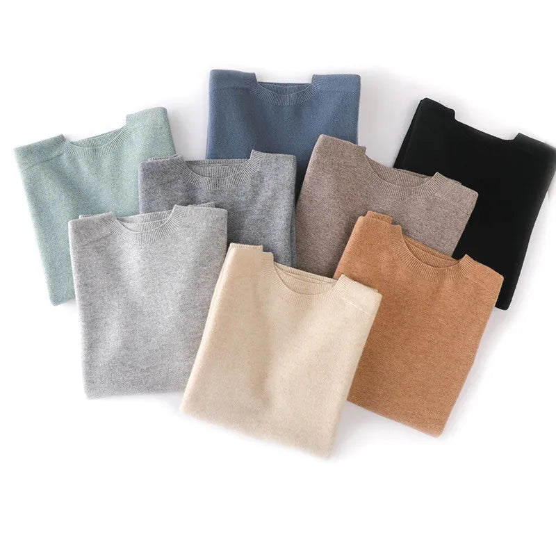 Herren Kaschmir T-Shirt Rundhals Weich