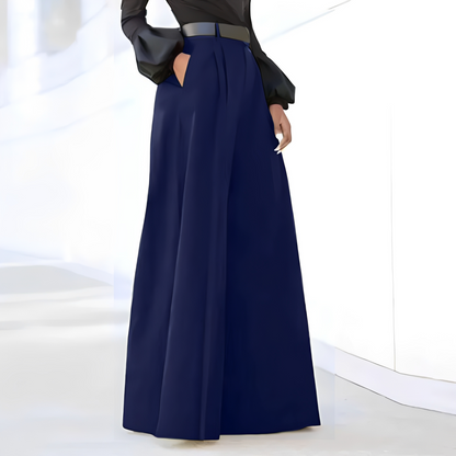 Damen Schlaghose Weit Bequem Elegant
