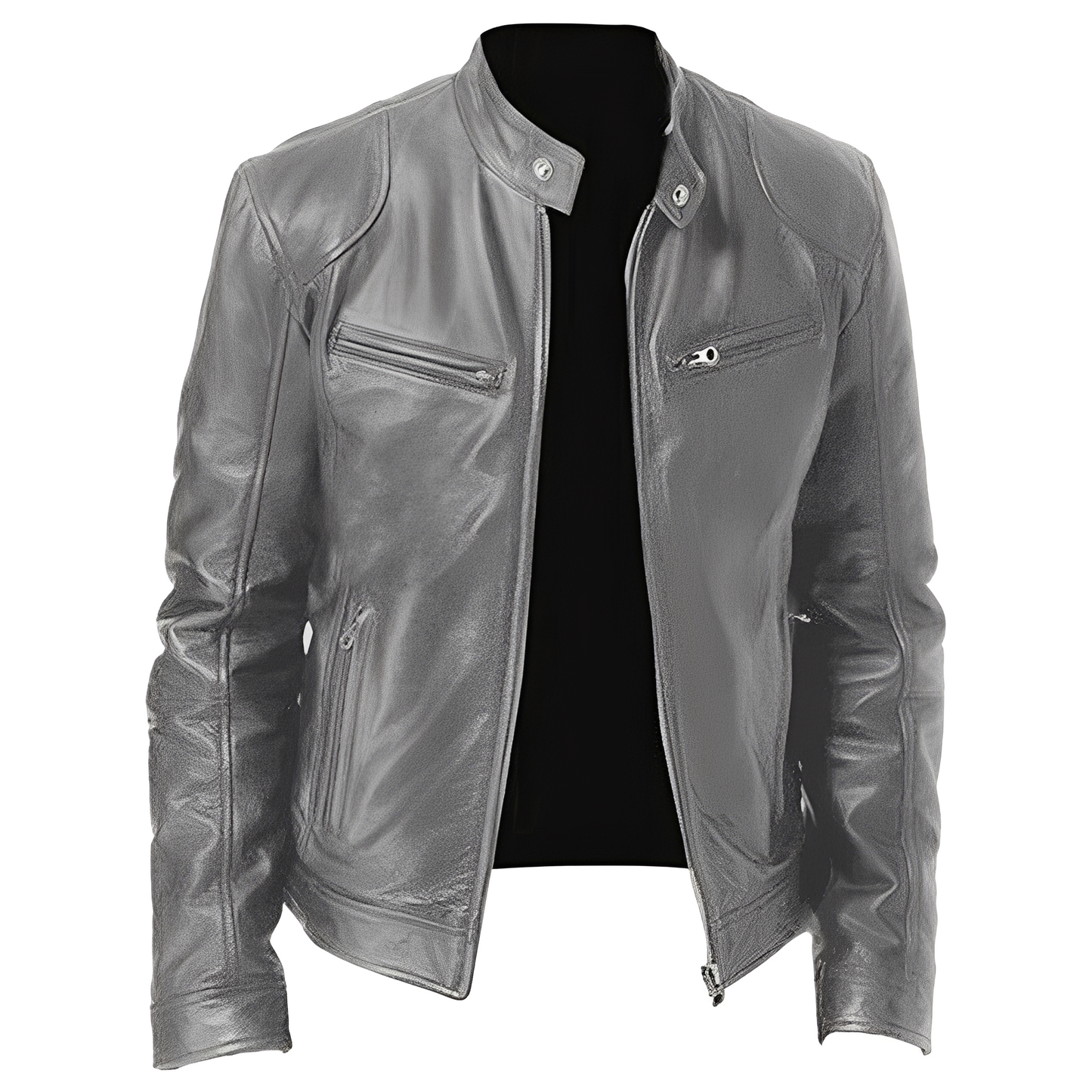 Männer Lederjacke PU Modern