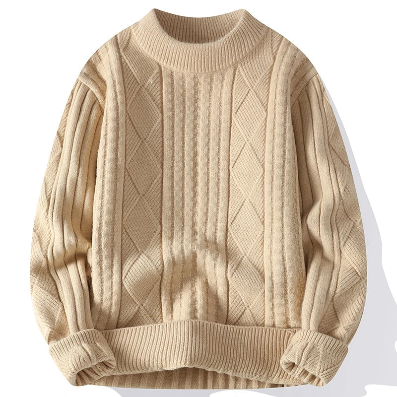 Herren Pullover Langarm Diamantmuster - Norvielle