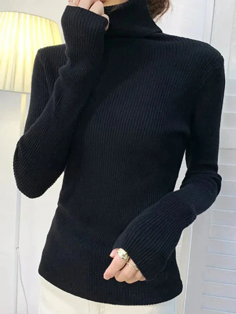 Damen Rollkragenpullover Weich Warm Oversized - Norvielle