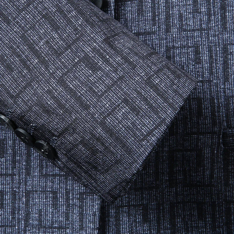Herren Blazer Schmal Geometrisches Muster Modern