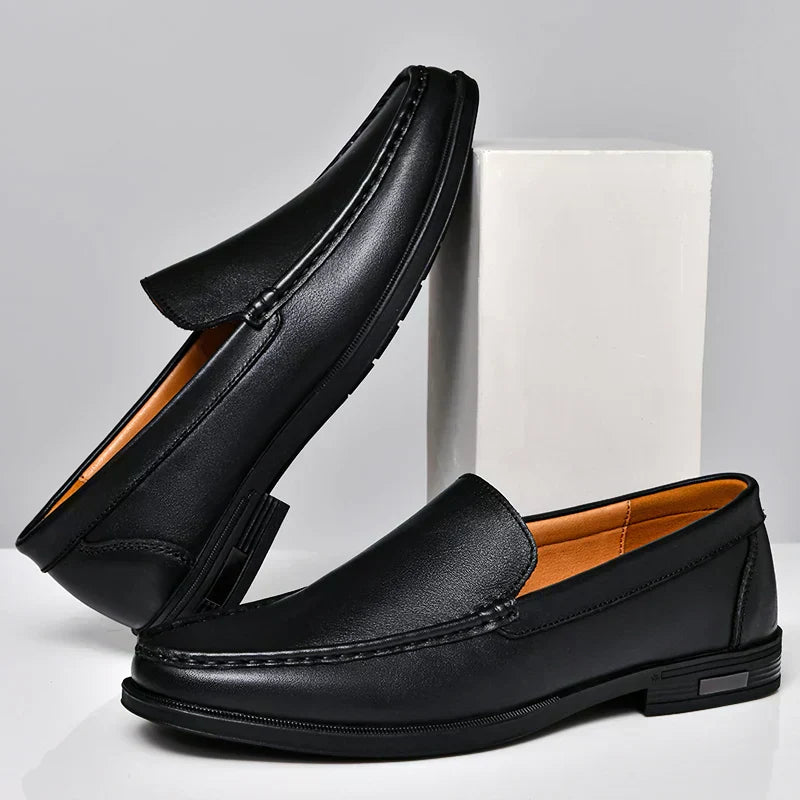 Herren Slip-On Schuhe Klassisch Leder