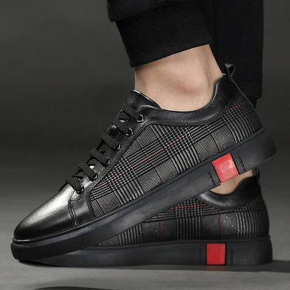 Herren Leder Sneaker Elegantes Design