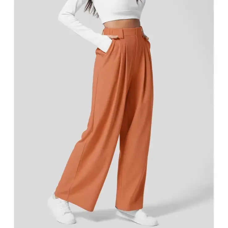 Damen High-Waist-Hose Elastisch Bequem