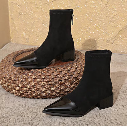 Damen Winterstiefel Mit Blockabsatz