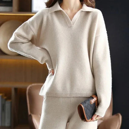 Damen Sportset Pullover Hose Baumwolle