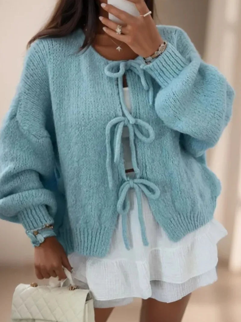 Damen Strickjacke Langärmlig Warm Winter