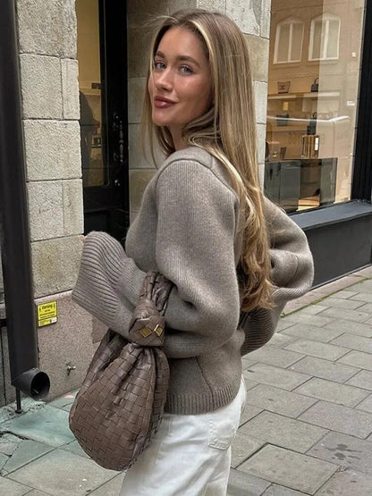 Damen Strickjacke Langarm Modern