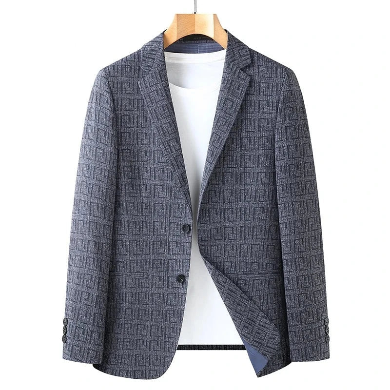 Herren Blazer Schmal Geometrisches Muster Modern - Norvielle