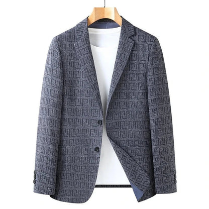 Herren Blazer Schmal Geometrisches Muster Modern - Norvielle