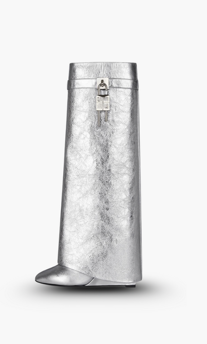 Damen Stiefel Hochwertig Elegant Vegan Lederoptik