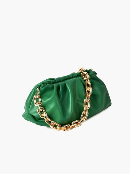 Damen-Tasche Modern Metallic mit Gold-Kette