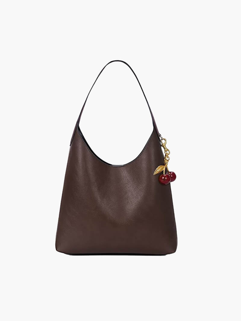 Damen-Tasche Kirschanhänger Leder Zeitlos
