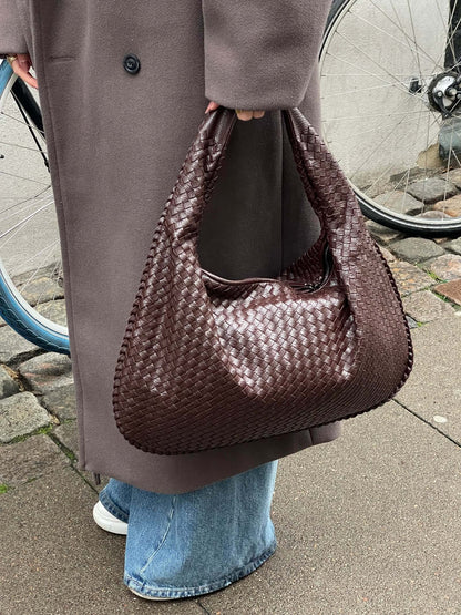 Große Geflochtene Hobo Handtasche Damen