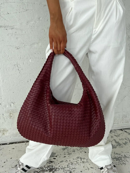 Große Geflochtene Hobo Handtasche Damen