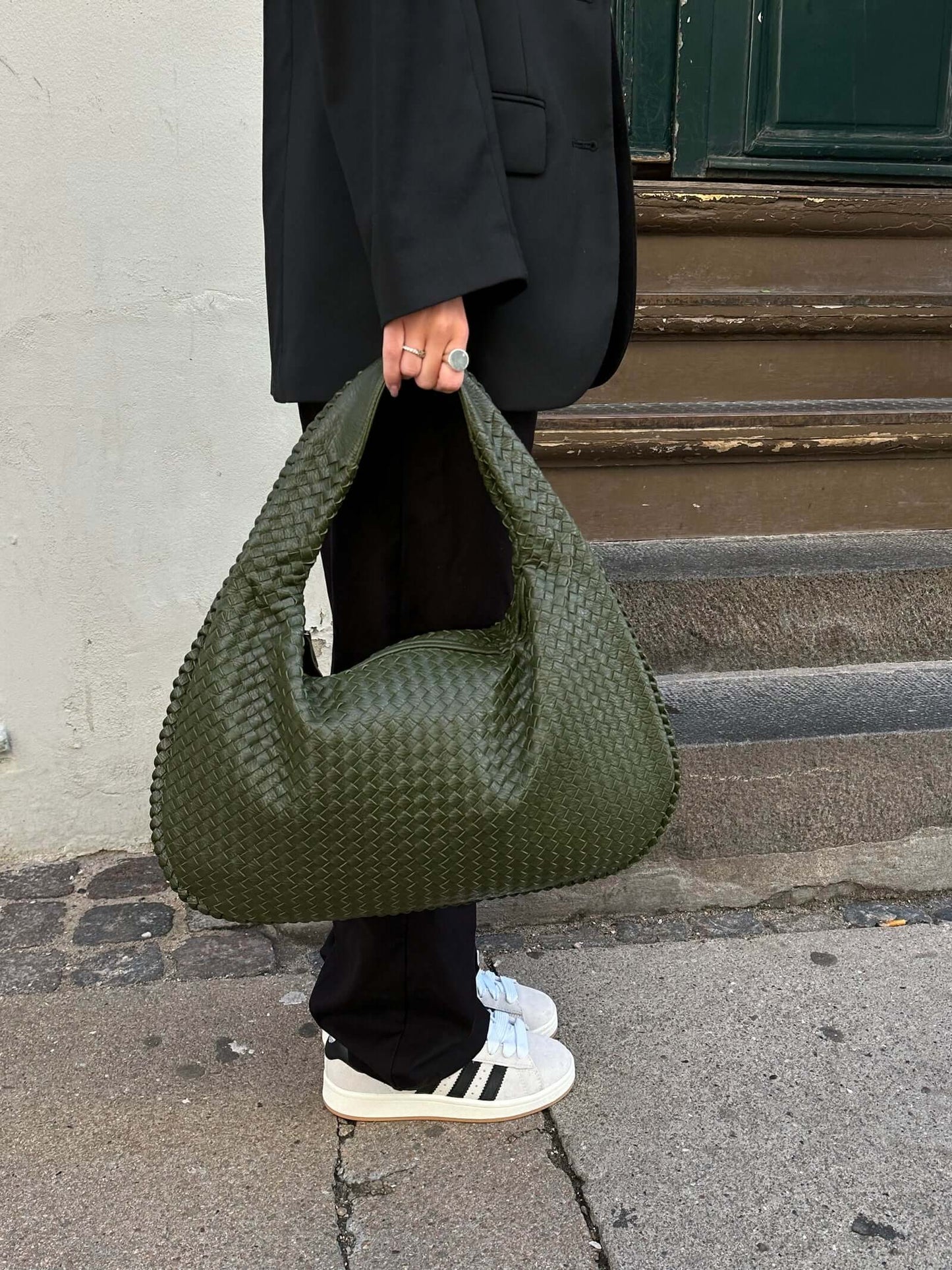 Große Geflochtene Hobo Handtasche Damen
