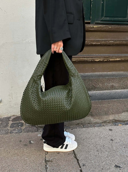 Große Geflochtene Hobo Handtasche Damen