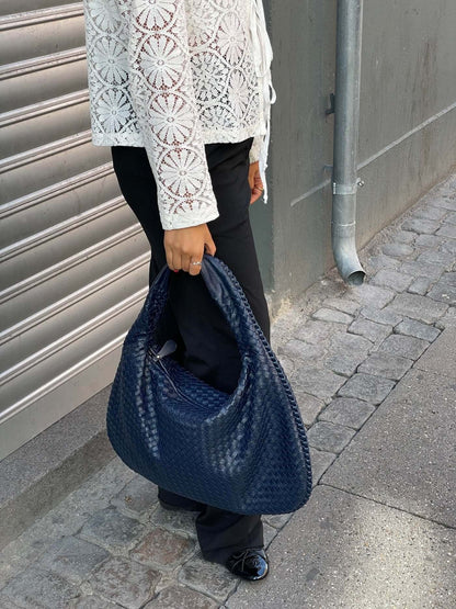Große Geflochtene Hobo Handtasche Damen