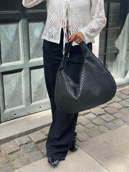 Große Geflochtene Hobo Handtasche Damen