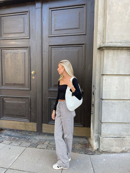 Große Geflochtene Hobo Handtasche Damen