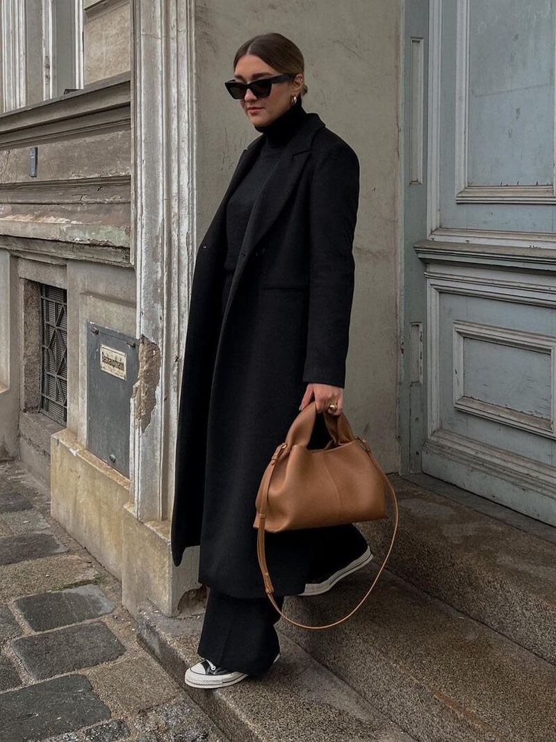 Damen Ledertasche Minimalistisch Elegantes Design