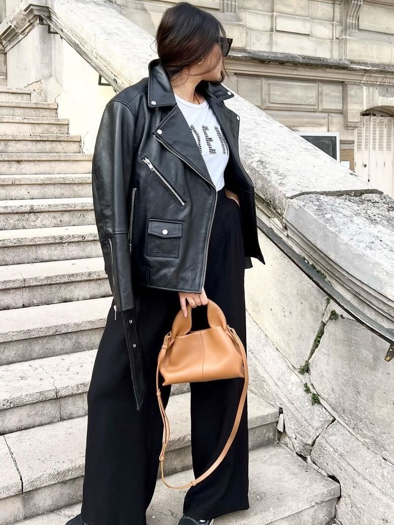 Damen Ledertasche Minimalistisch Elegantes Design