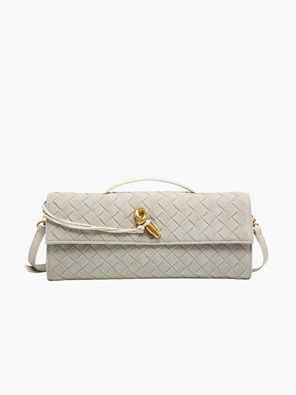 Geflochtene Clutch aus Kunstleder Elegante Damenhandtasche - Norvielle