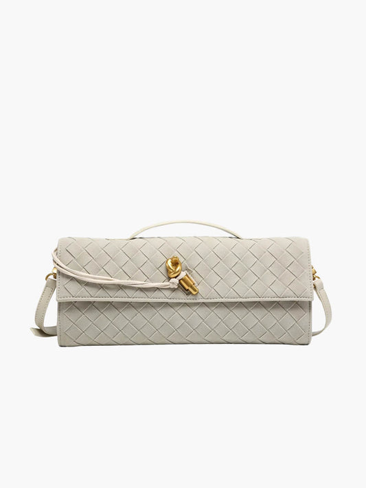 Geflochtene Clutch aus Kunstleder Elegante Damenhandtasche - Norvielle