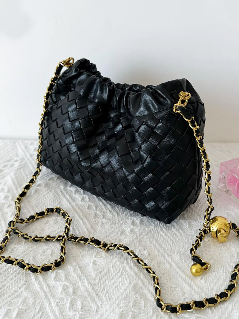 Damenhandtasche Goldene Kette Elegante Schultertasche
