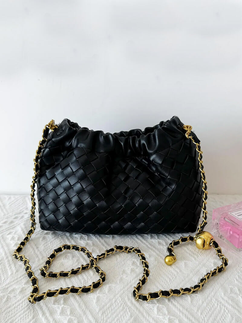 Damenhandtasche Goldene Kette Elegante Schultertasche