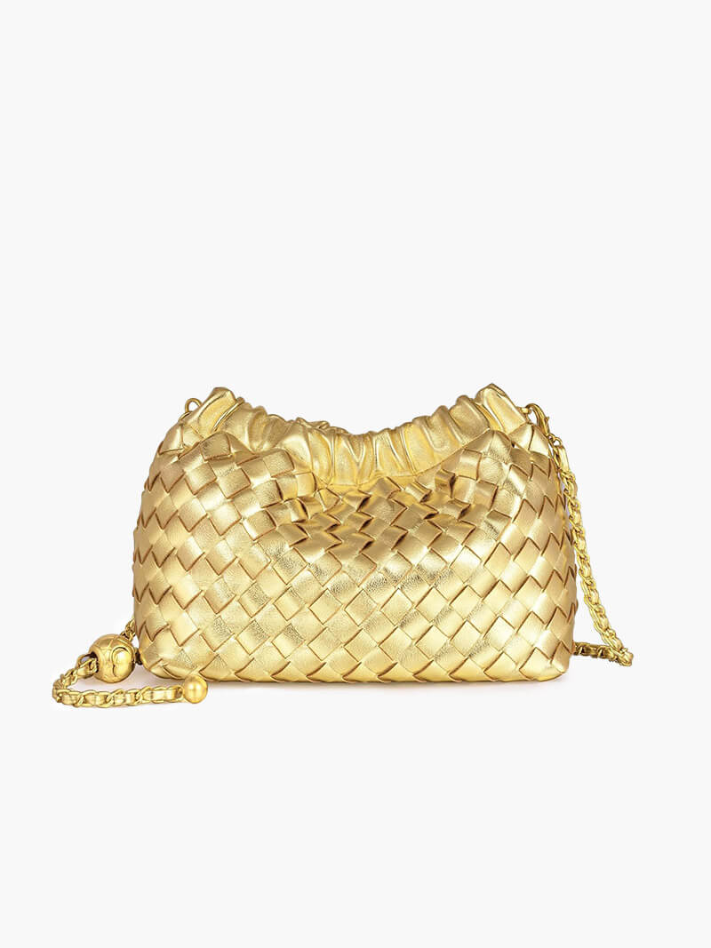 Damenhandtasche Goldene Kette Elegante Schultertasche