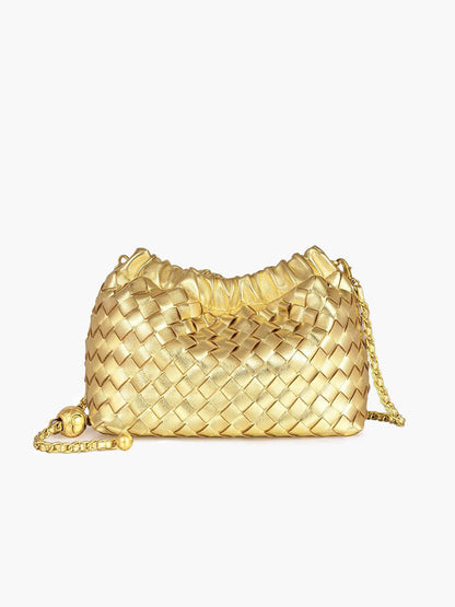 Damenhandtasche Goldene Kette Elegante Schultertasche