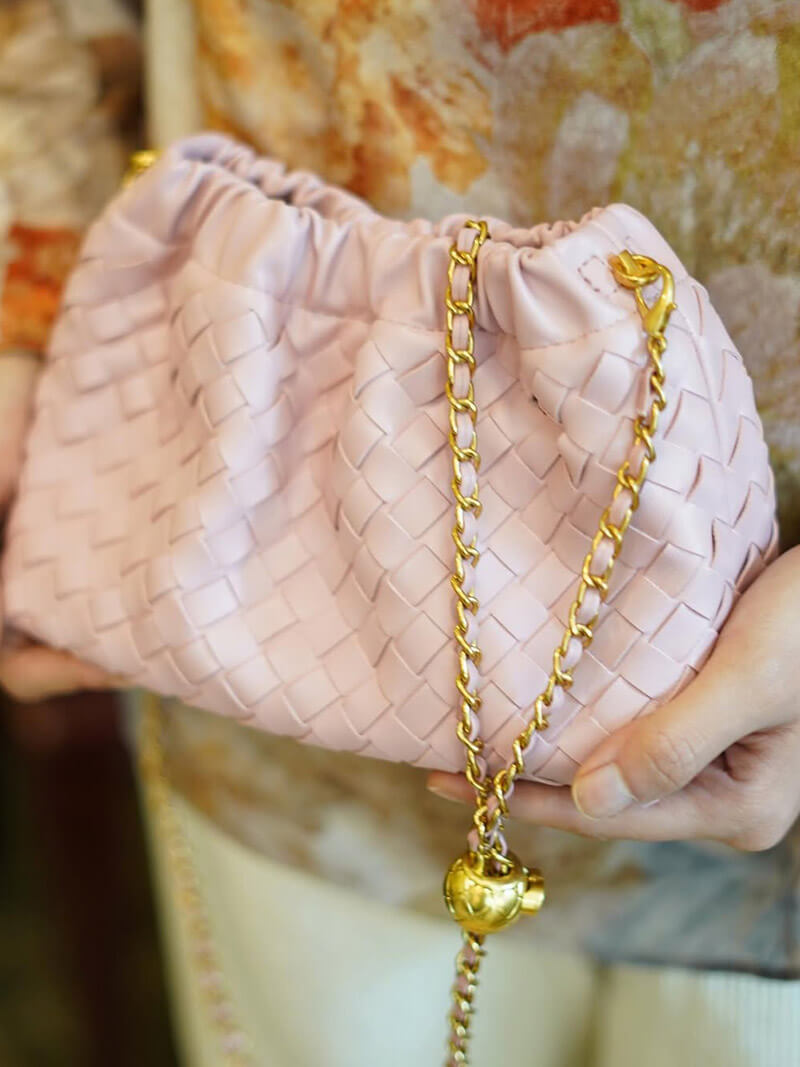 Damenhandtasche Goldene Kette Elegante Schultertasche