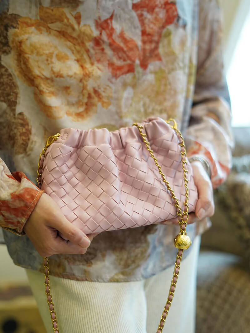Damenhandtasche Goldene Kette Elegante Schultertasche