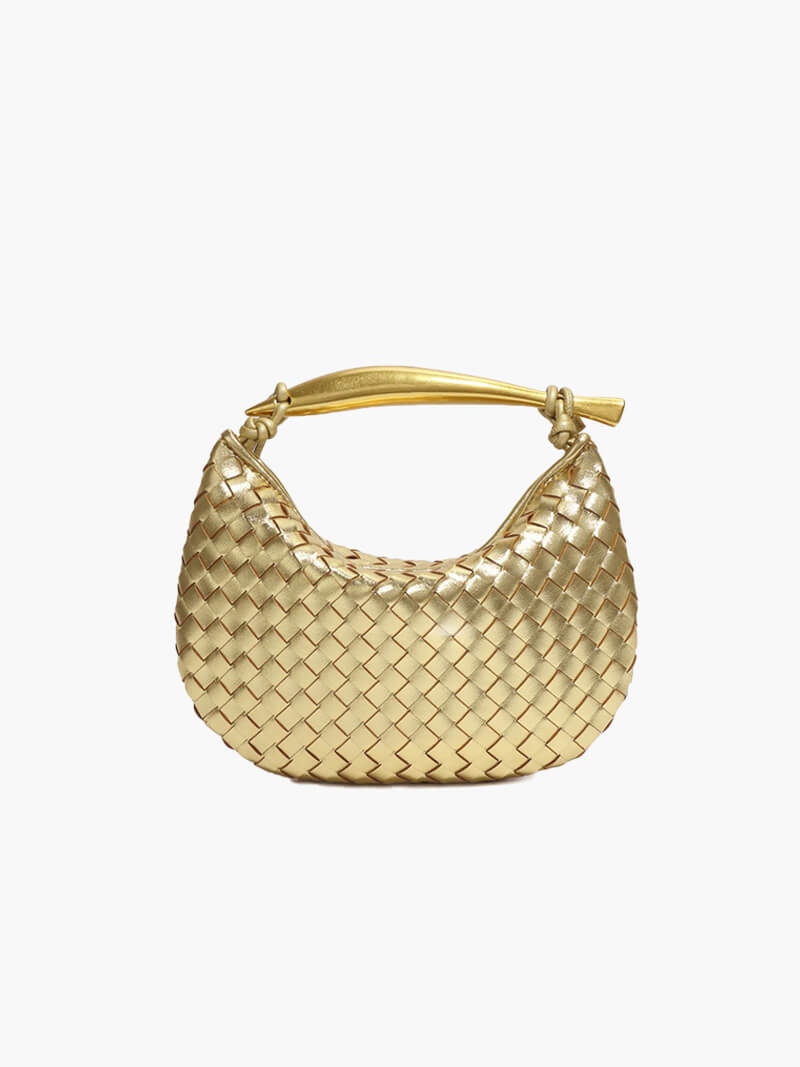 Geflochtene Kunstleder-Schultertasche Elegantes Design