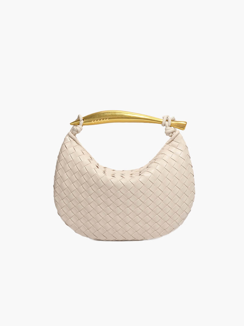 Geflochtene Kunstleder-Schultertasche Elegantes Design