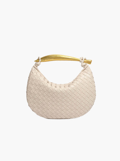 Geflochtene Kunstleder-Schultertasche Elegantes Design