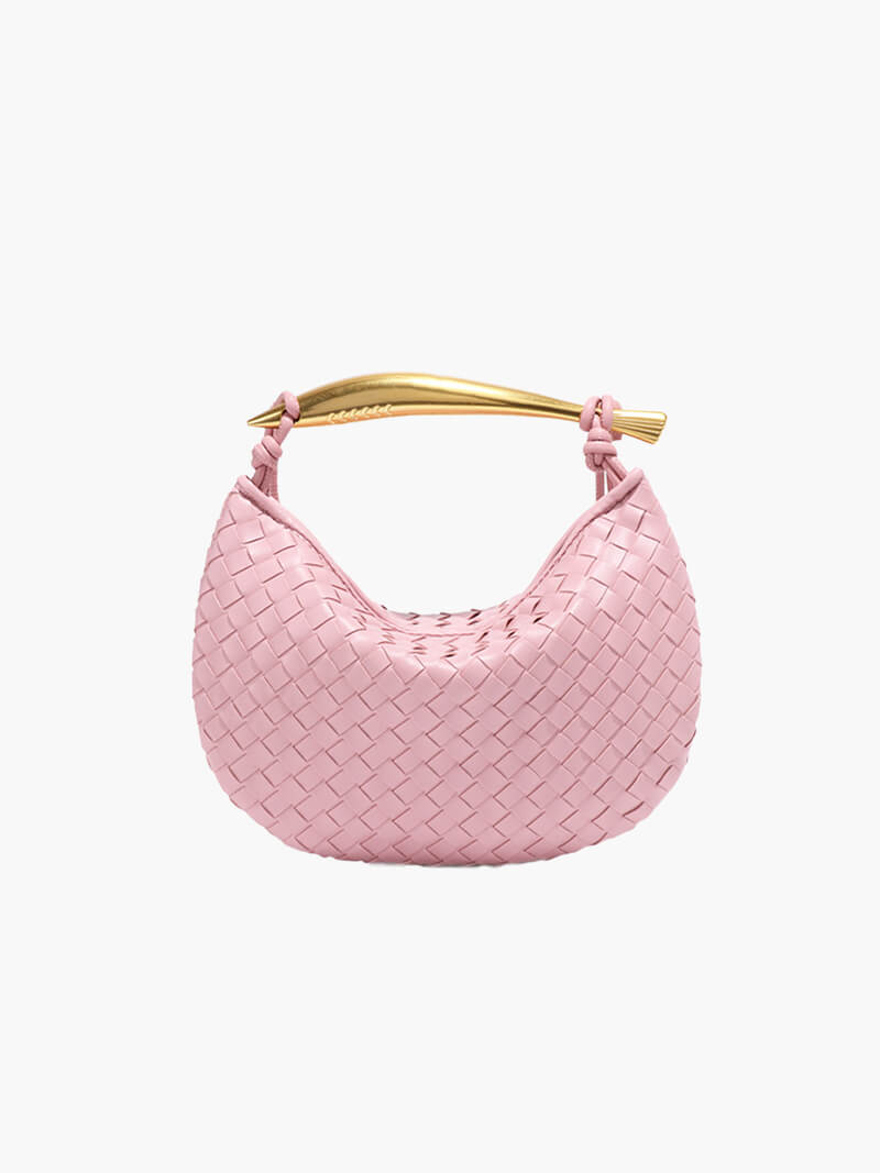 Geflochtene Kunstleder-Schultertasche Elegantes Design