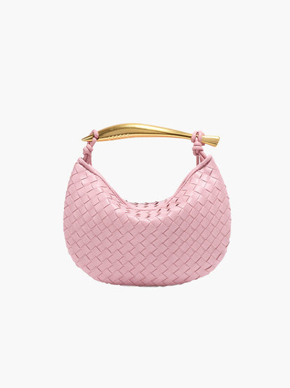 Geflochtene Kunstleder-Schultertasche Elegantes Design