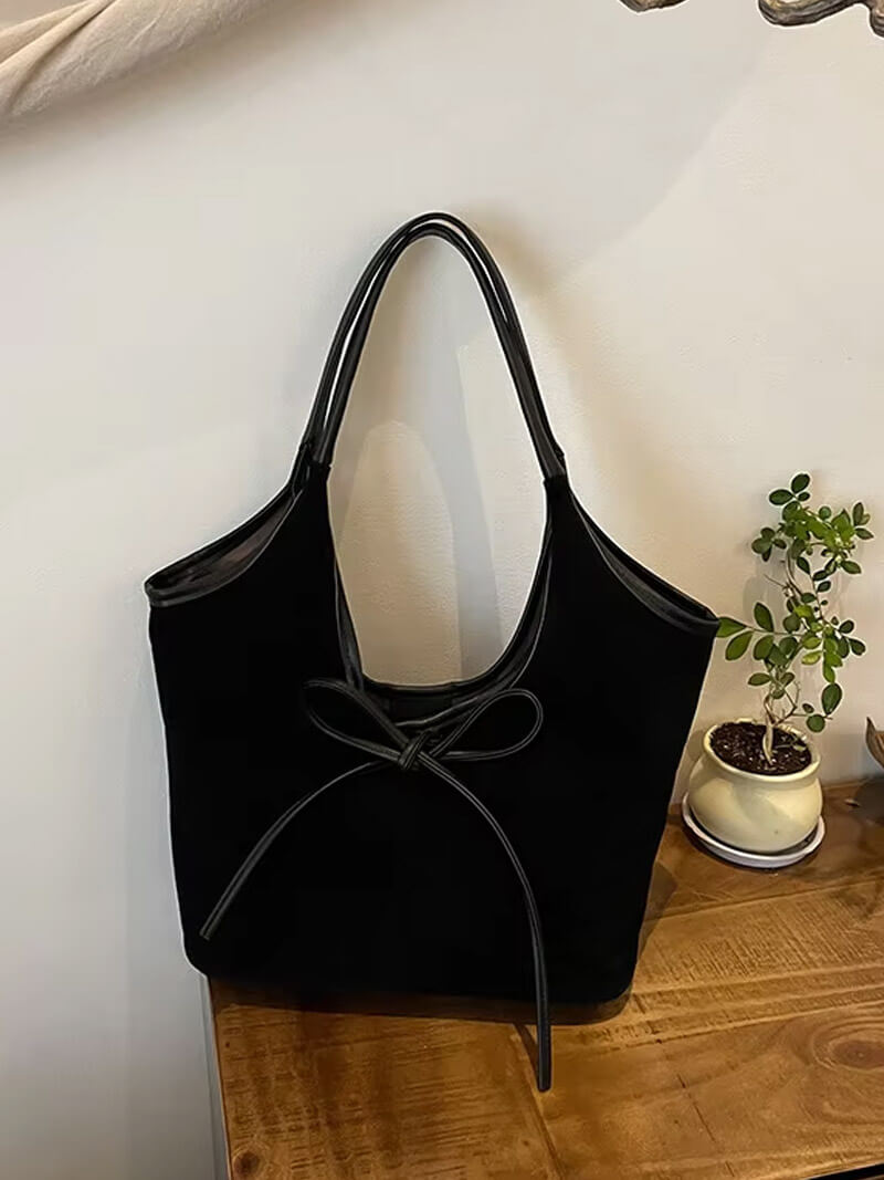 Elegante Damen Lederschultertasche Suède Leder